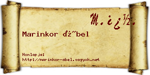 Marinkor Ábel névjegykártya